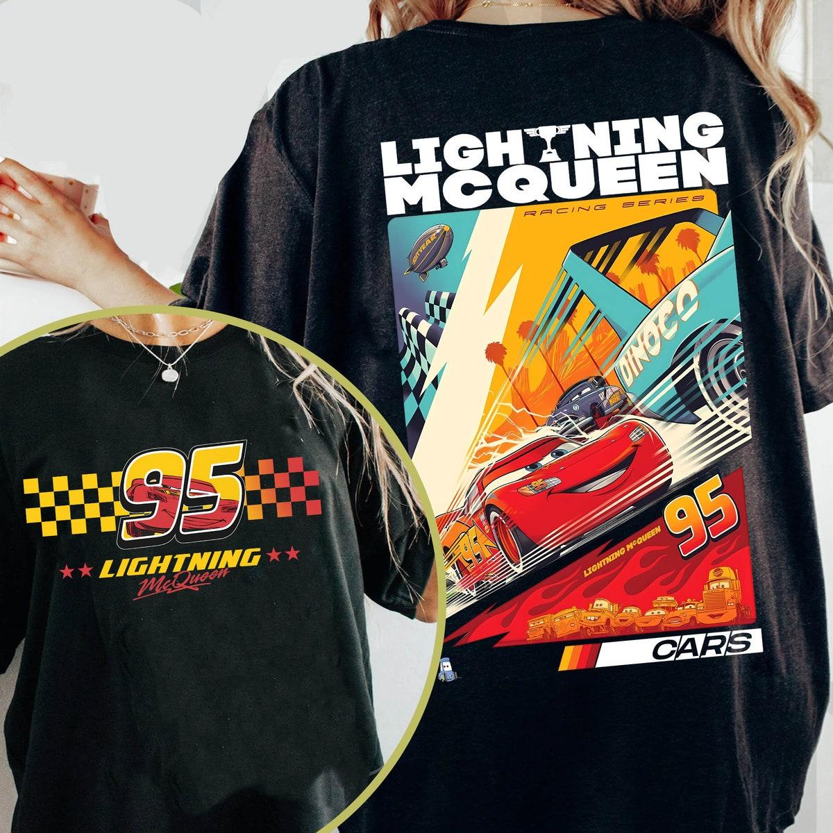 Two Sided Lightning Mcqueen 95 Shirt Cars Rusteze Disney Shirt 1