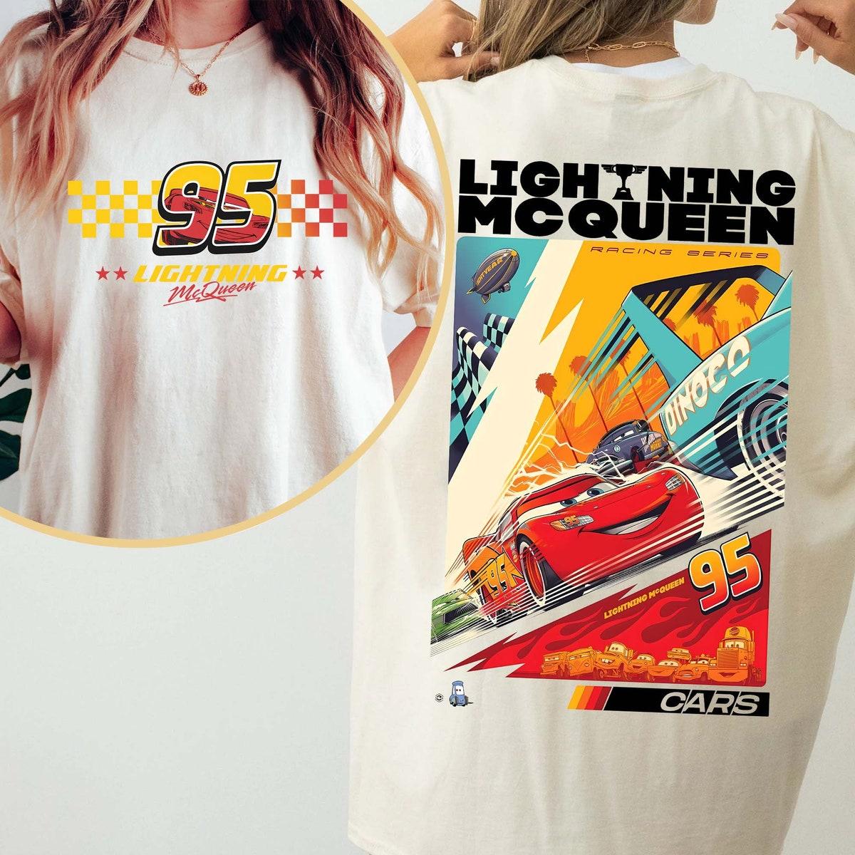 Two Sided Lightning Mcqueen 95 Shirt Cars Rusteze Disney Shirt 2