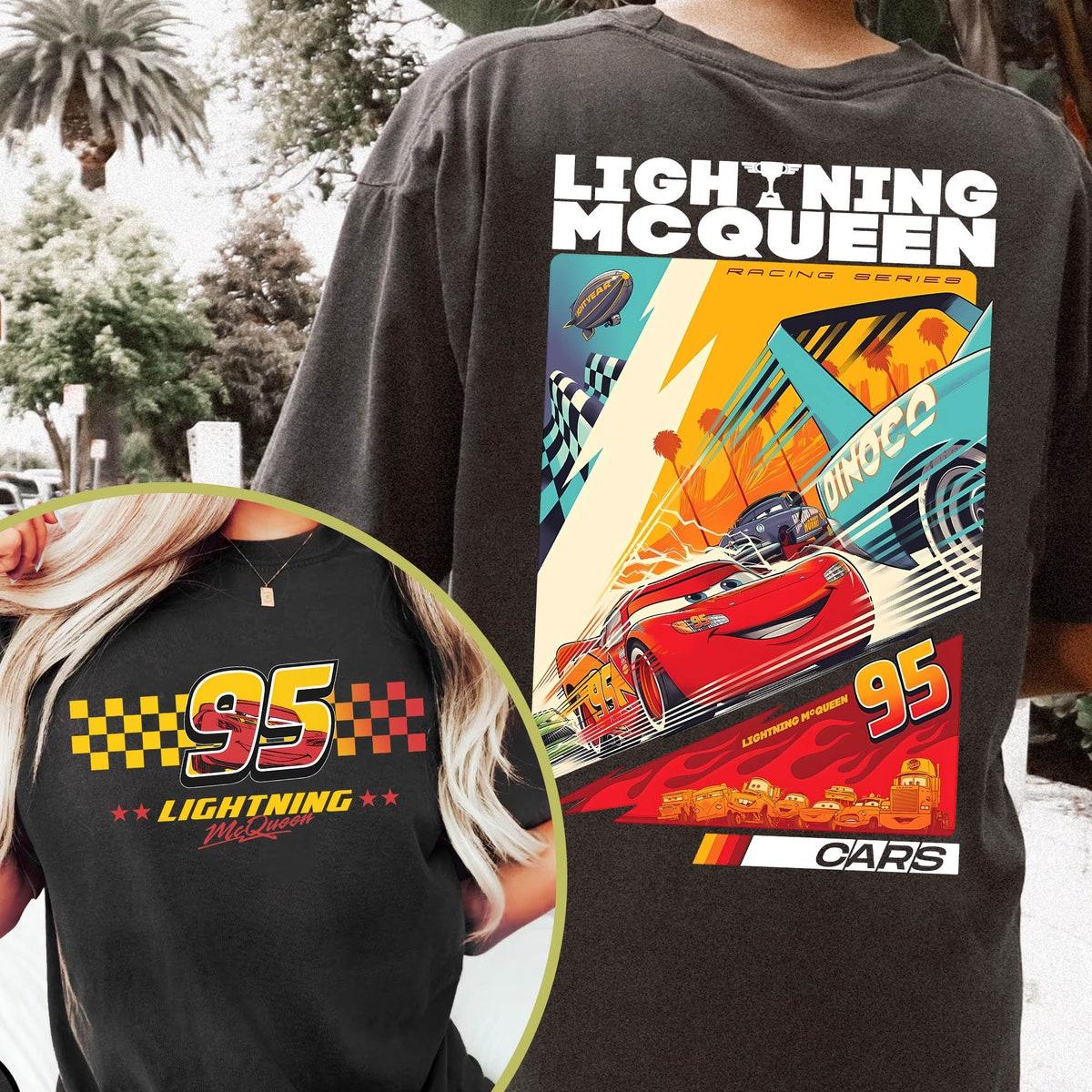 Two Sided Lightning Mcqueen 95 Shirt Cars Rusteze Disney Shirt 3