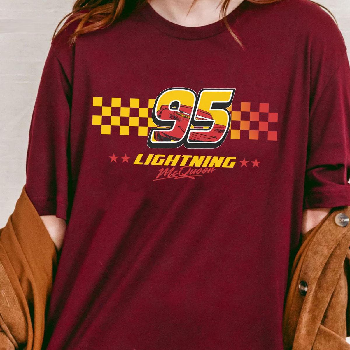 Two Sided Lightning Mcqueen 95 Shirt Cars Rusteze Disney Shirt 4