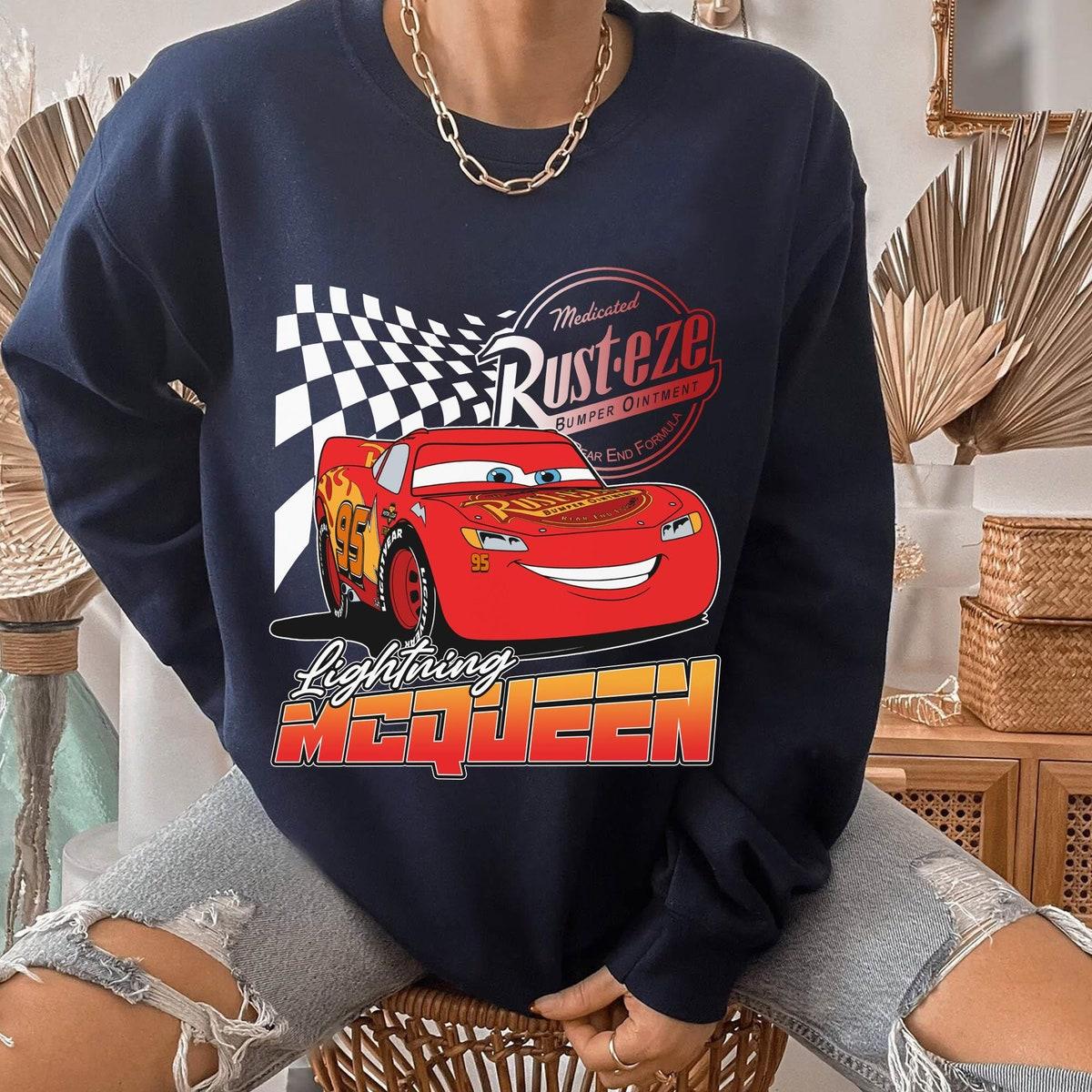 Two Sided Lightning Mcqueen Rusteze 95 Think Fast Shirt 6