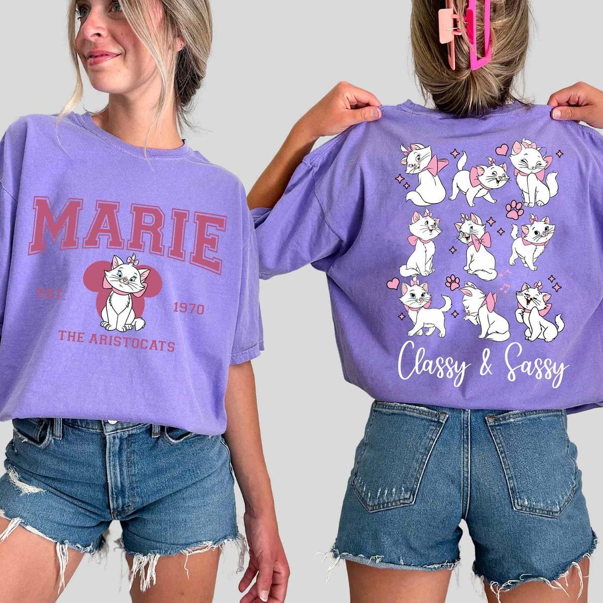 Two Sided Marie Cat Emotions Classy And Sassy The Aristocats Shirt 1