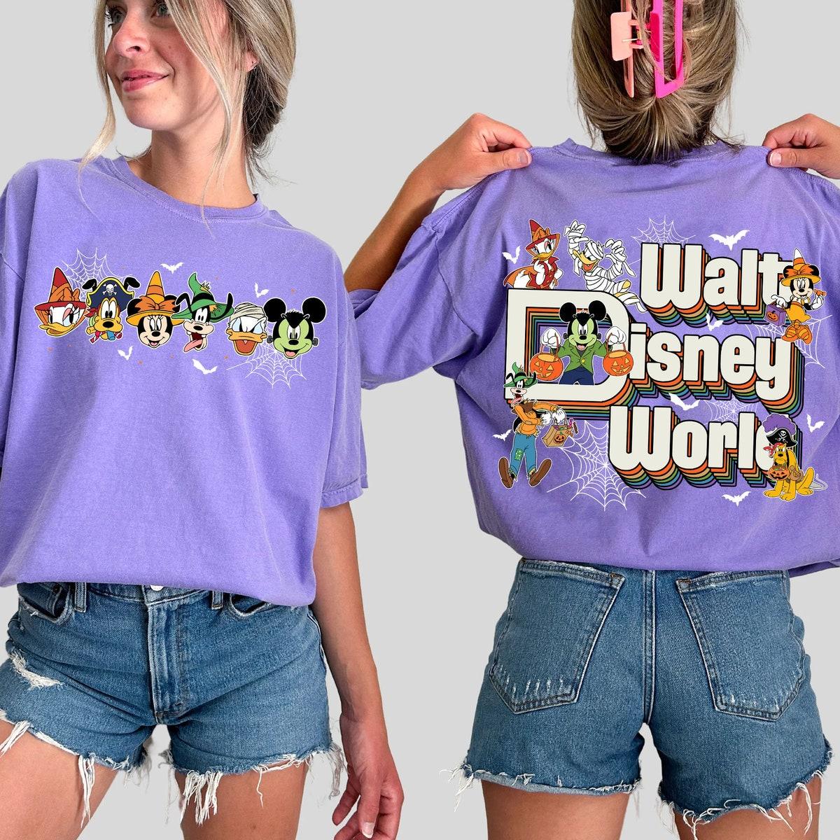 Two Sided Mickey And Friends Walt Disney World Halloween Shirt 1