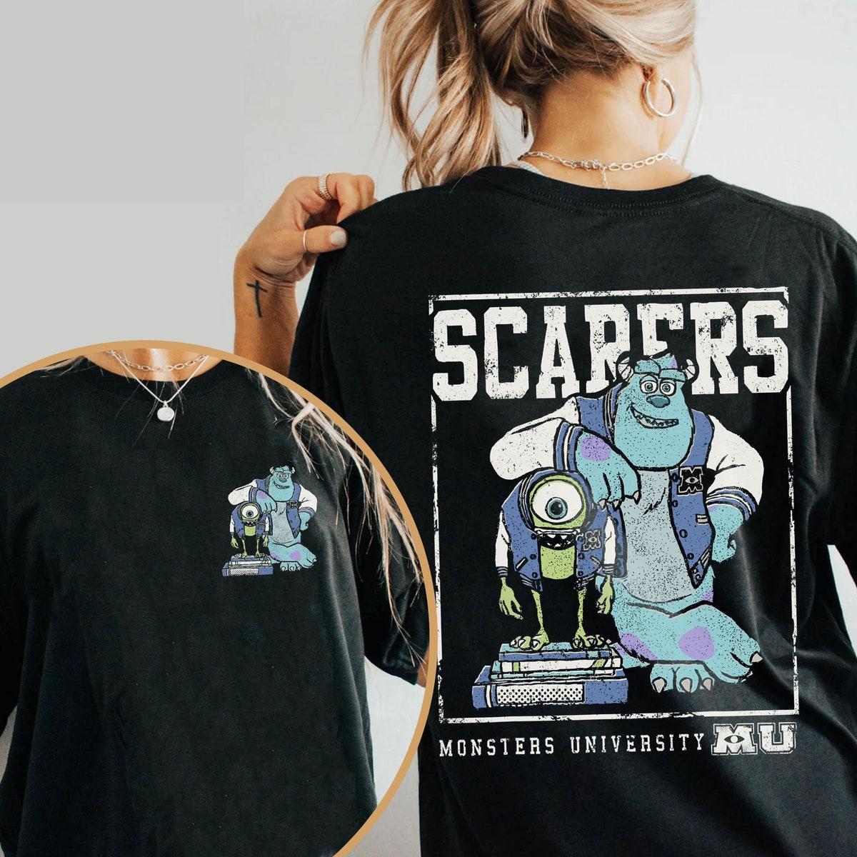 Two Sided Monsters University Mike And Sully Scarers Shirt 3