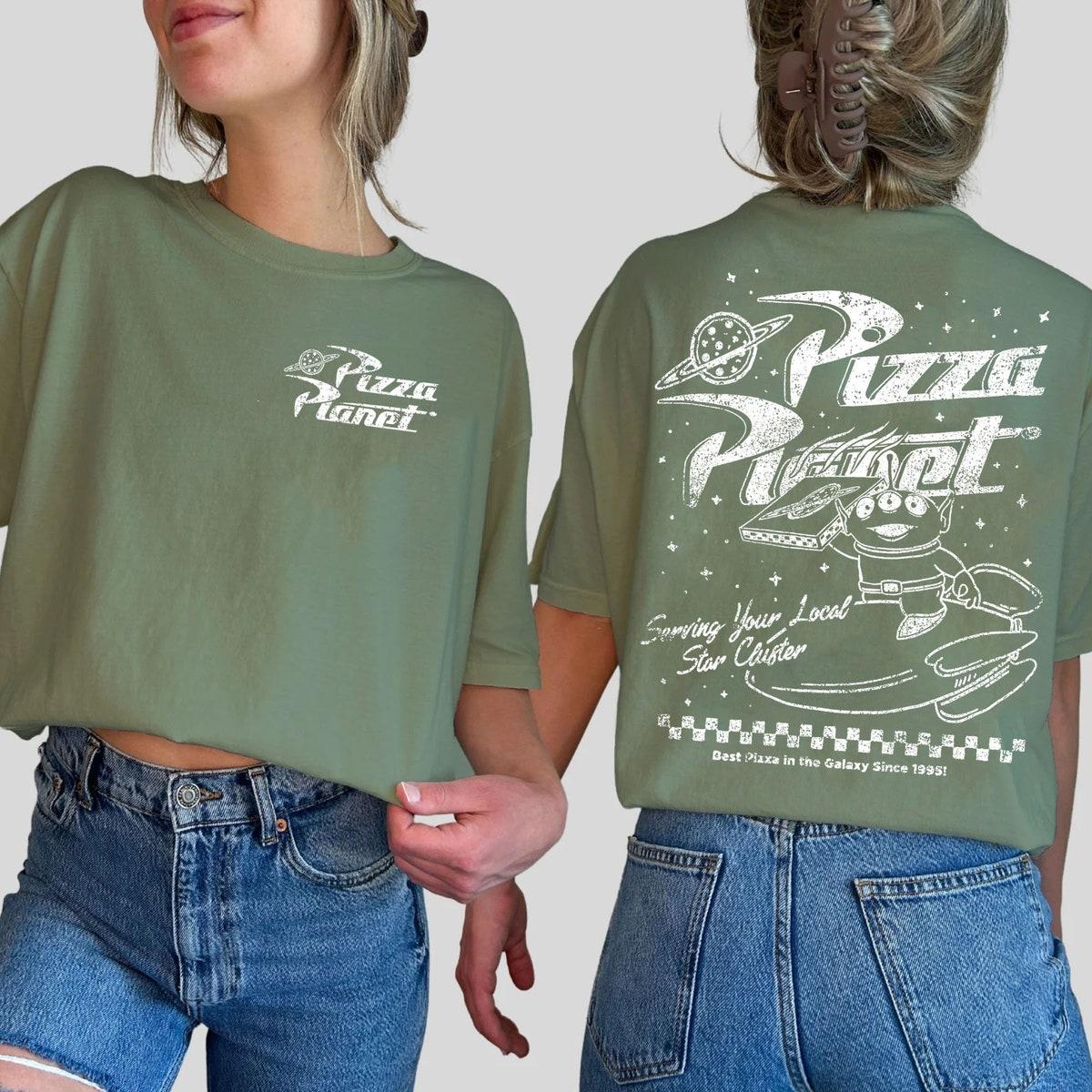 Two Sided Pizza Planet Aliens Disney Toy Story Shirt 2