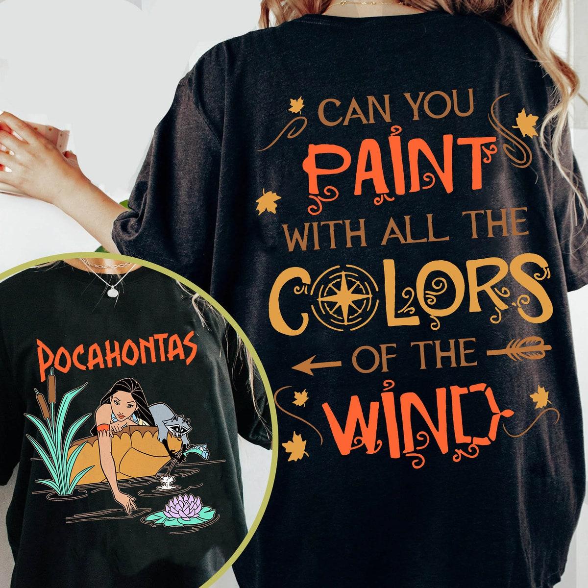 Two Sided Pocahontas Meeko Afternoon Dreaming Colors Of The Wind Shirt 1