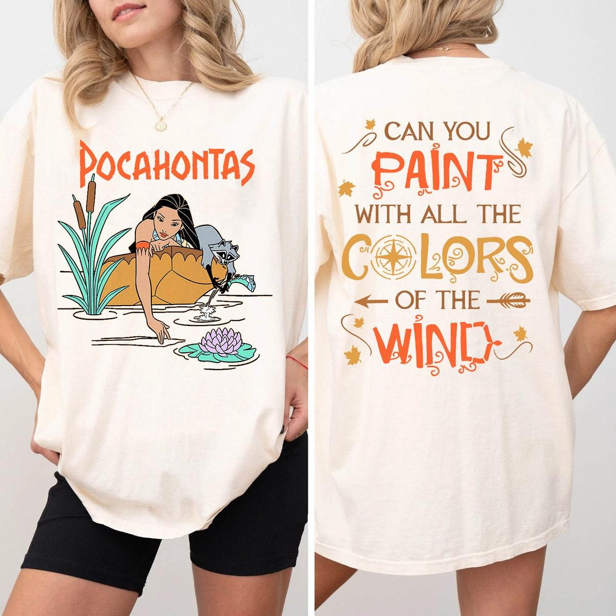 Two Sided Pocahontas Meeko Afternoon Dreaming Colors Of The Wind Shirt 2