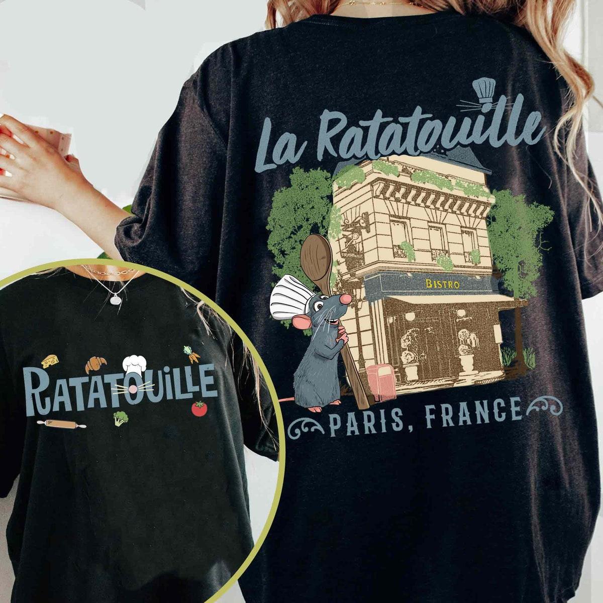 Two Sided Remy Mouse Chef Anyone Can Cook Ratatouille Paris France Shirt 1