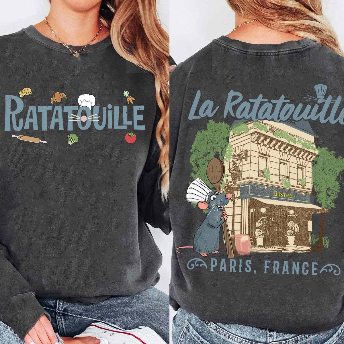 Two Sided Remy Mouse Chef Anyone Can Cook Ratatouille Paris France Shirt 2