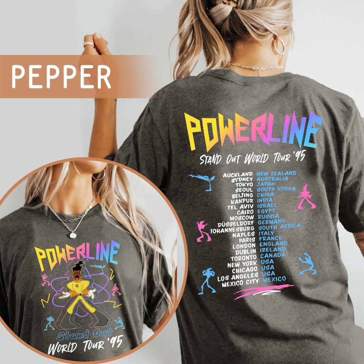 Two Sided Retro Powerline Stand Out World Tour 95 Shirt 1