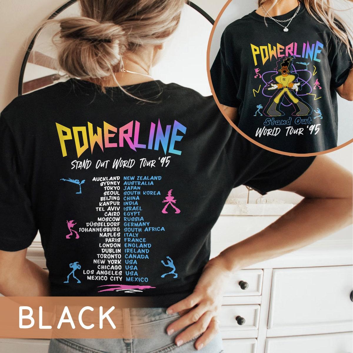 Two Sided Retro Powerline Stand Out World Tour 95 Shirt 2