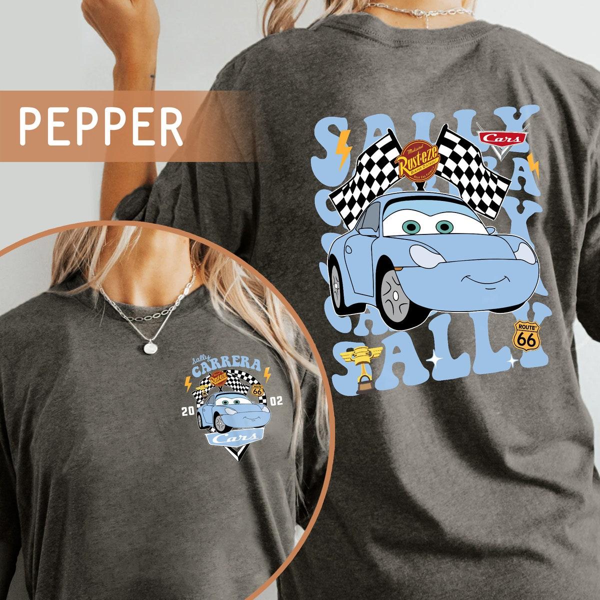 Two Sided Sally Carrera 2002 Checkered Flags Shirt 1