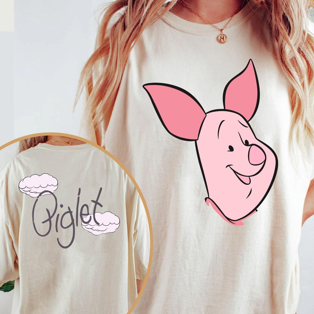 Two Sided Sketch Piglet Big Face Winnie The Pooh Disney Shirt 3