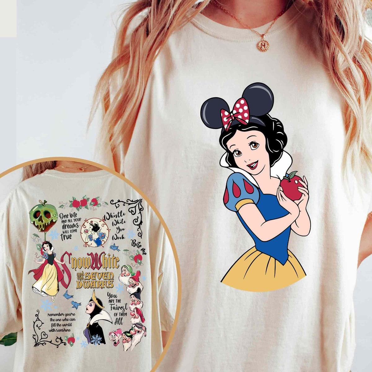 Two Sided Snow White Princess Fairest Of Them Shirt 1