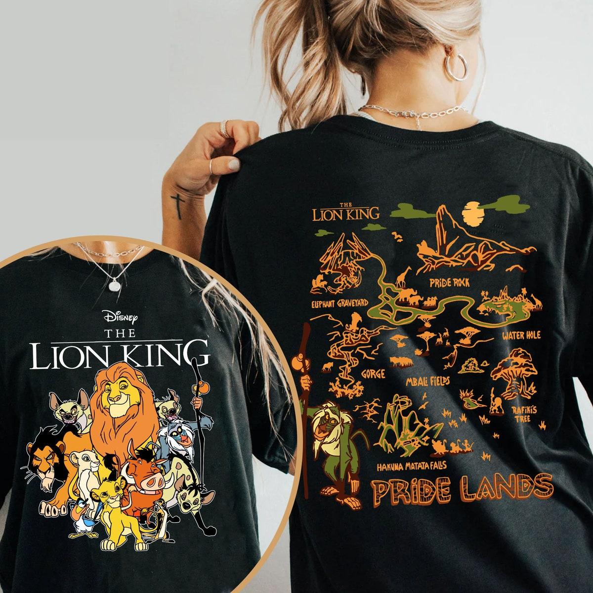 Two Sided The Lion King Pride Lands Map Shirt 2