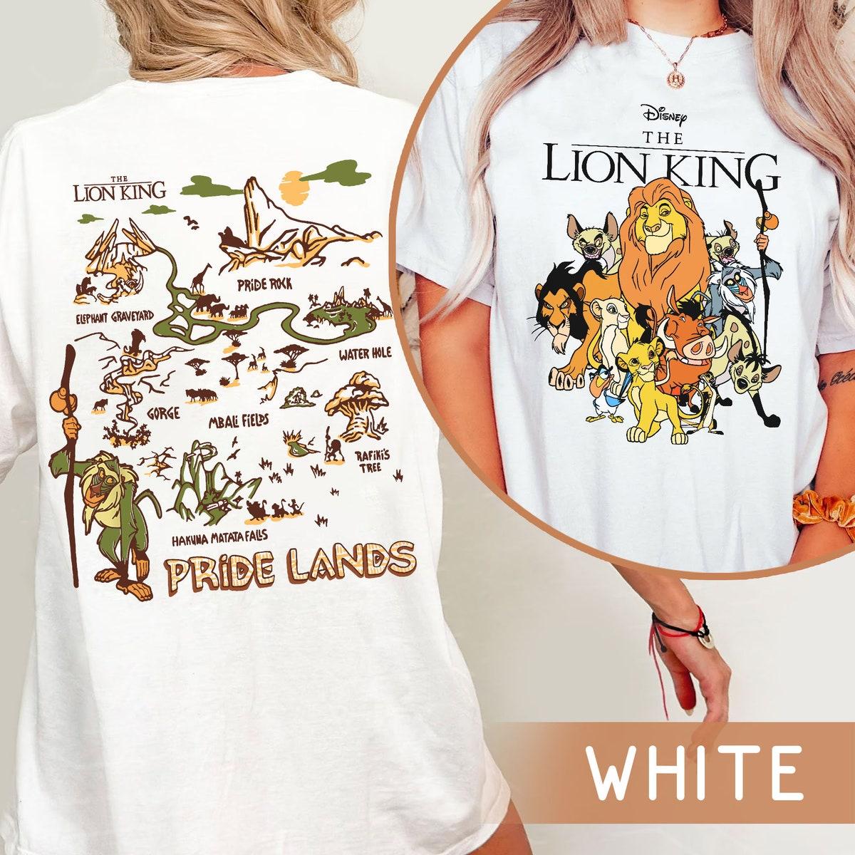 Two Sided The Lion King Pride Lands Map Shirt 3