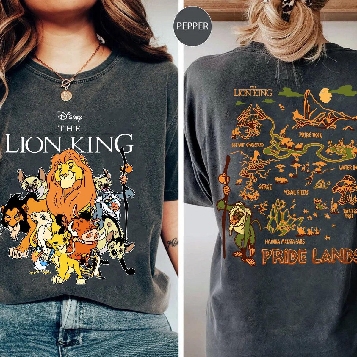 Two Sided The Lion King Pride Lands Map Shirt 4