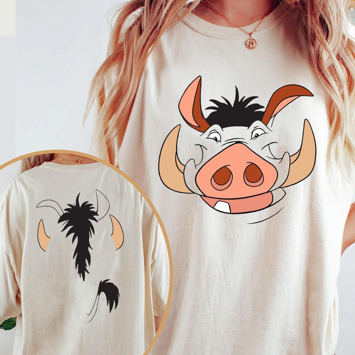 Two Sided The Lion King Pumbaa Costume Shirt 2