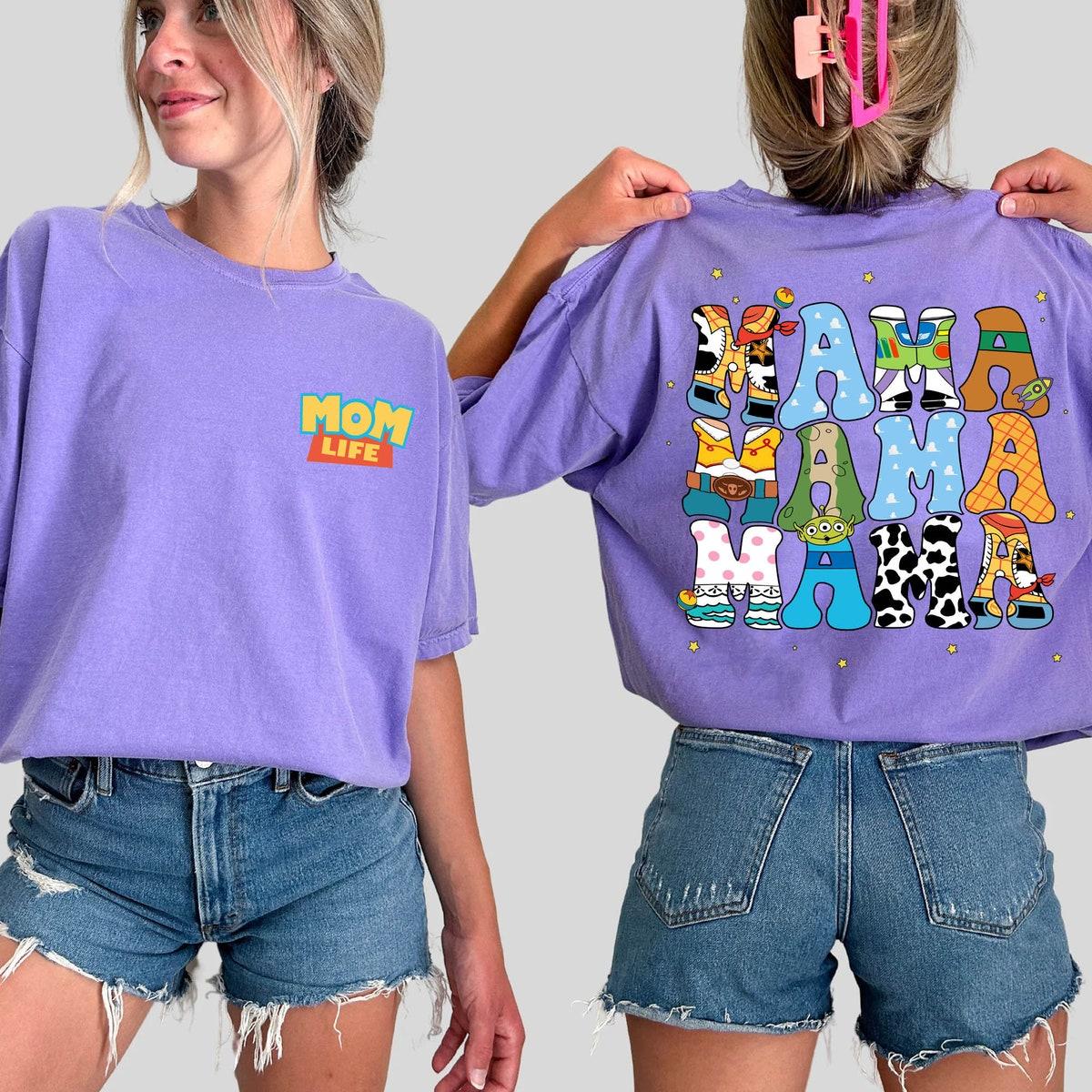 Two Sided Toy Story Mama Retro Disney Mom Life Shirt 3