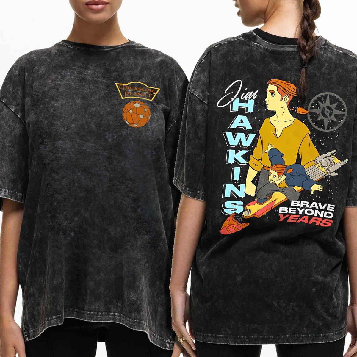 Two Sided Treasure Planet Jim Hawkins Double Portrait Brave Beyond Years Shirt 3