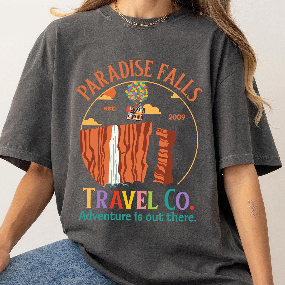 Two Sided Up Movie Paradise Falls Vacation Travel Co 2009 Shirt 4