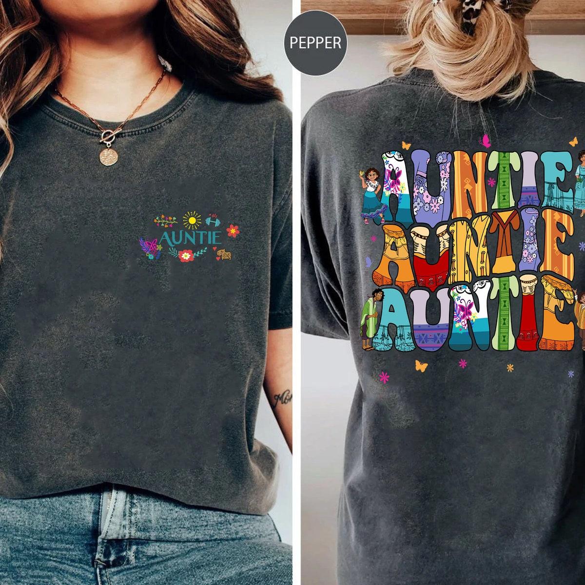 Two Sided Vintage Groovy Encanto Auntie Shirt 2