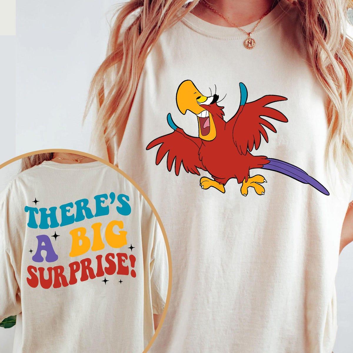 Two Sided Vintage Iago Parrot Costume There's A Big Surprise Shirt 2