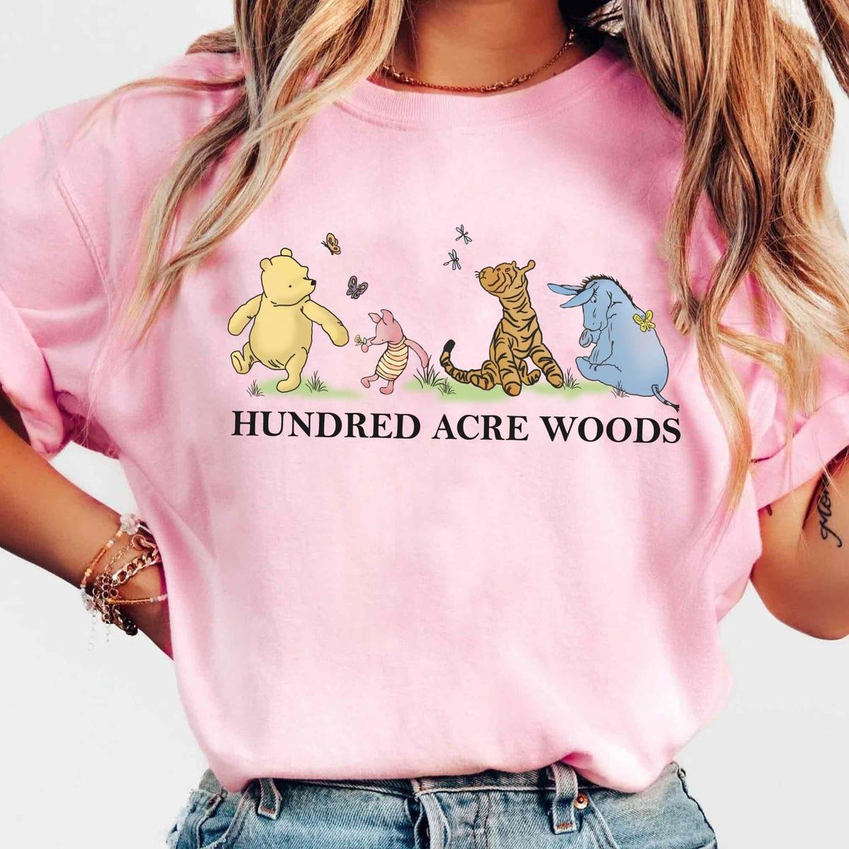 Two Sided Winnie The Pooh Honey Co Hundred Acre Wood Map Shirt 5