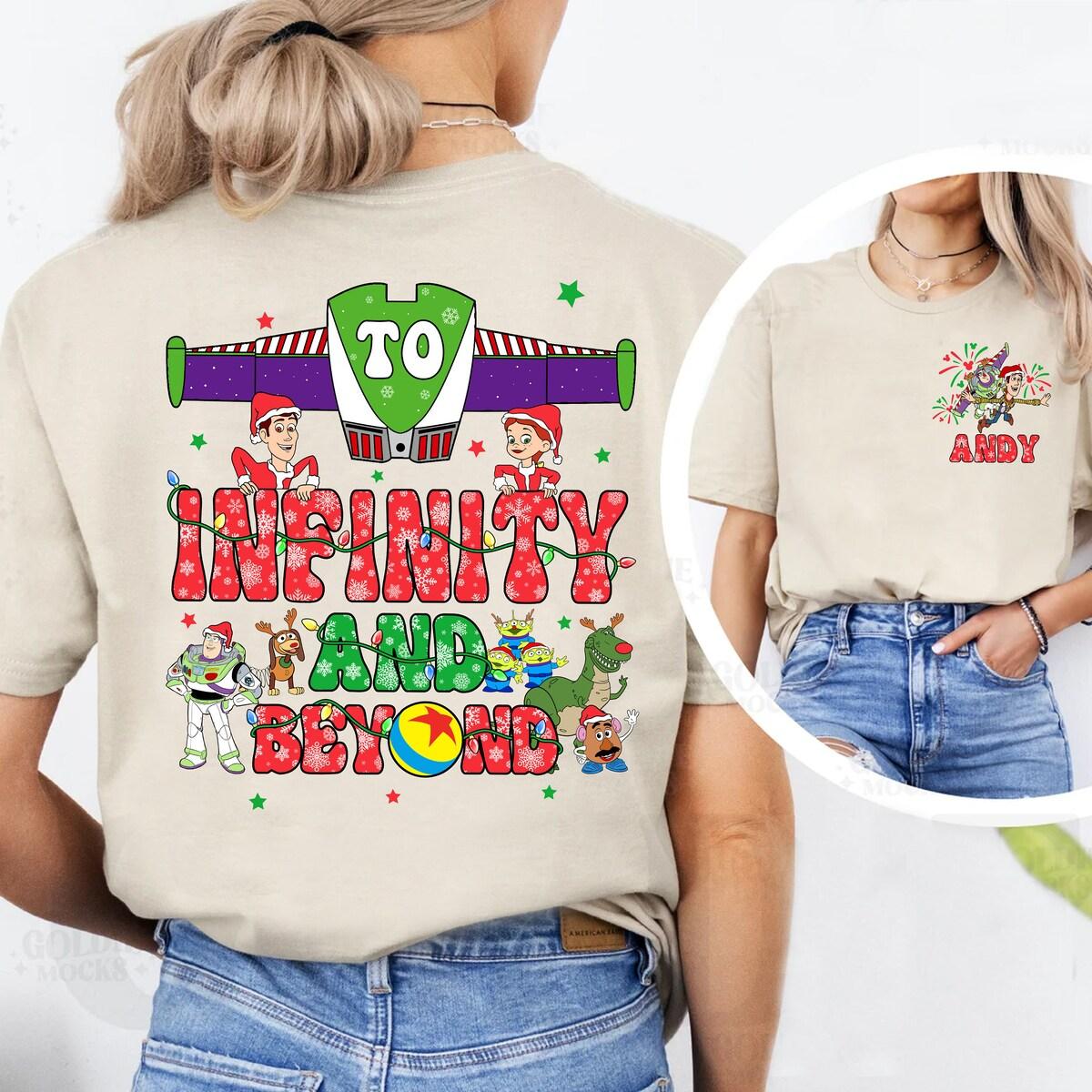 Two sided Disney Toy Story Merry Christmas Shirt 1