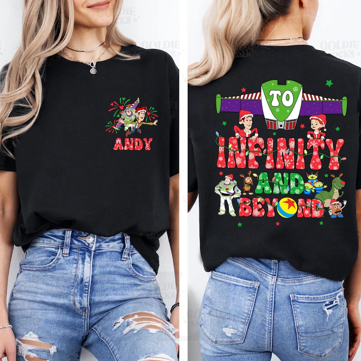 Two sided Disney Toy Story Merry Christmas Shirt 2