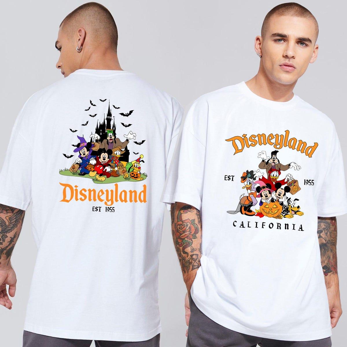 Two sided Disneyland California Mickey And Friends Halloween Shirt 1