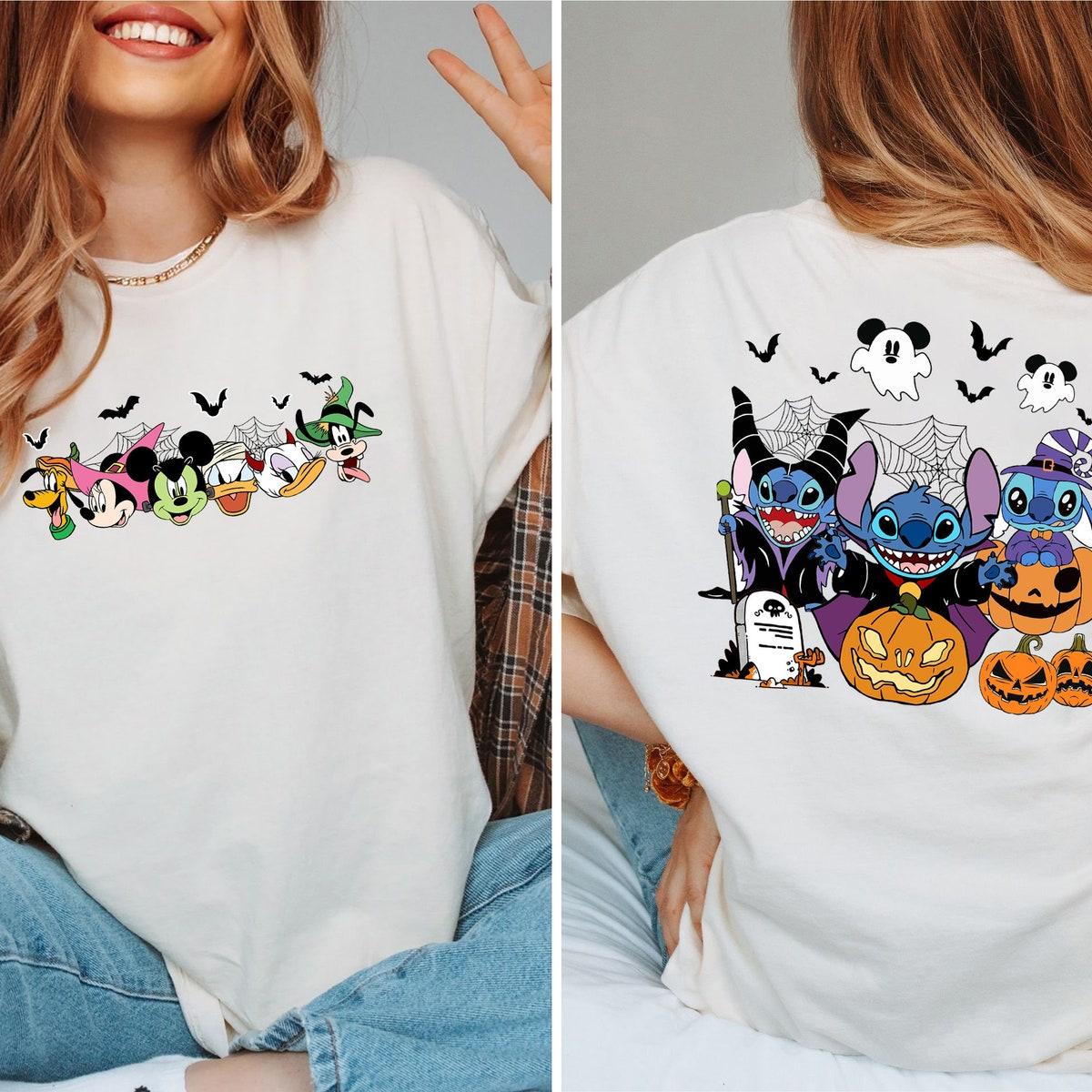 Two sided Mickey Pumpkin Halloween Shirt 1