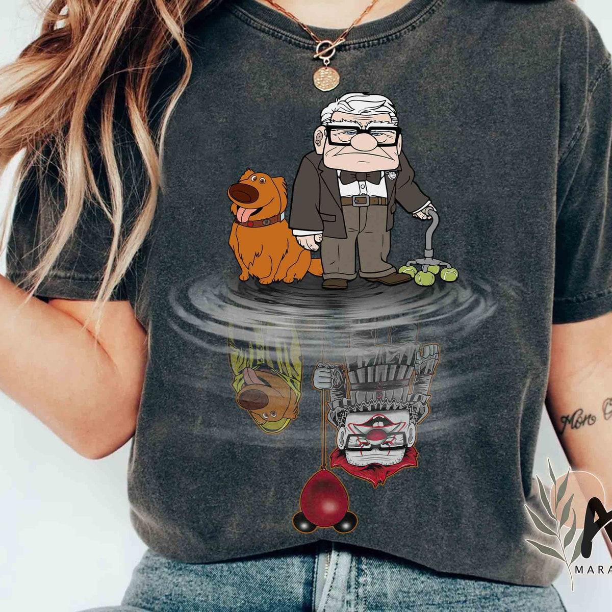 Up Carl And Dug Water Mirror Horror Character Halloween Shirt 1