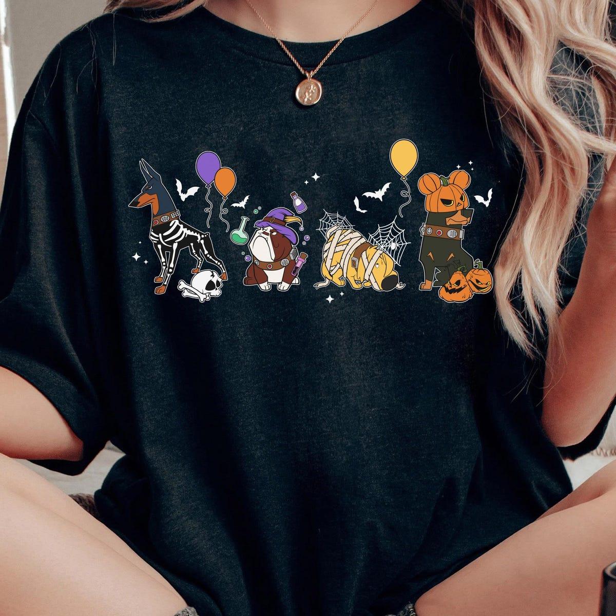 Up Movie Dogs With Pumpkin Balloon Halloween Shirt 2