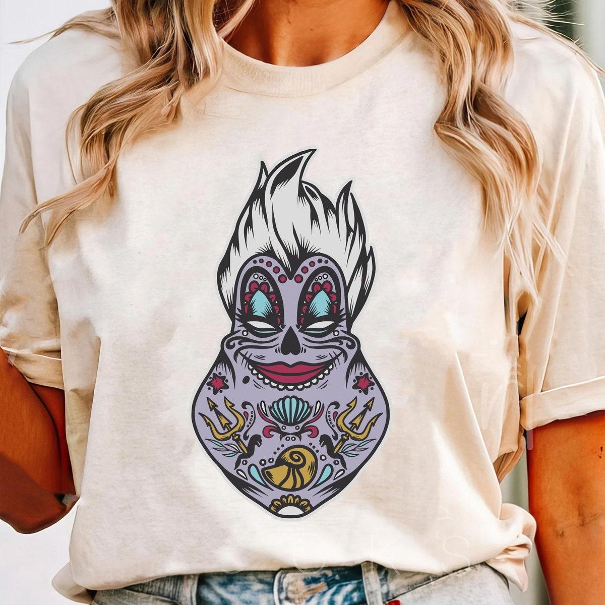 Ursula Sugar Skull The Little Mermaid Shirt 3