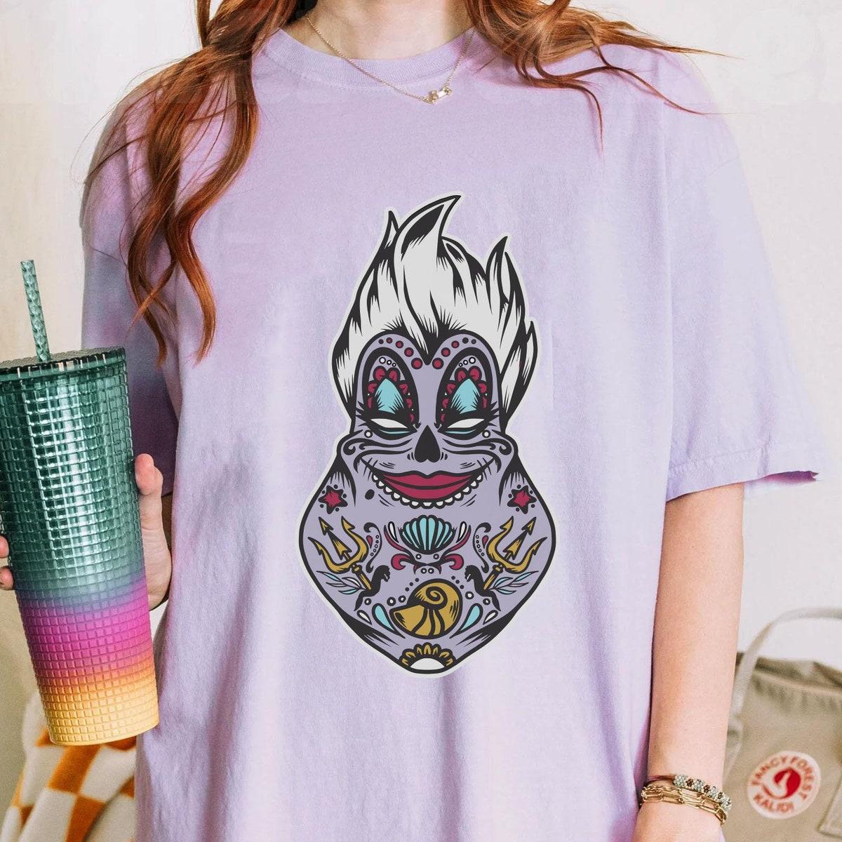 Ursula Sugar Skull The Little Mermaid Shirt 5