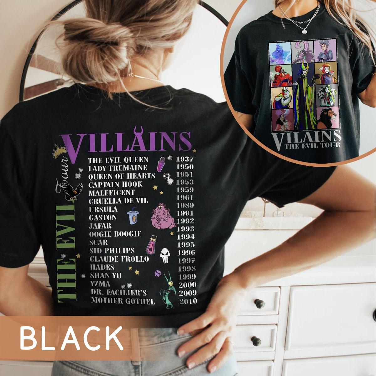 Villains The Eras Tour Maleficent Ursula Evil Queen Girl Shirt 1