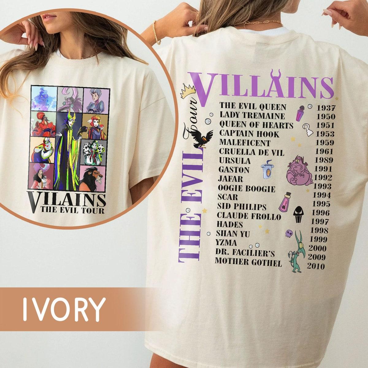 Villains The Eras Tour Maleficent Ursula Evil Queen Girl Shirt 2