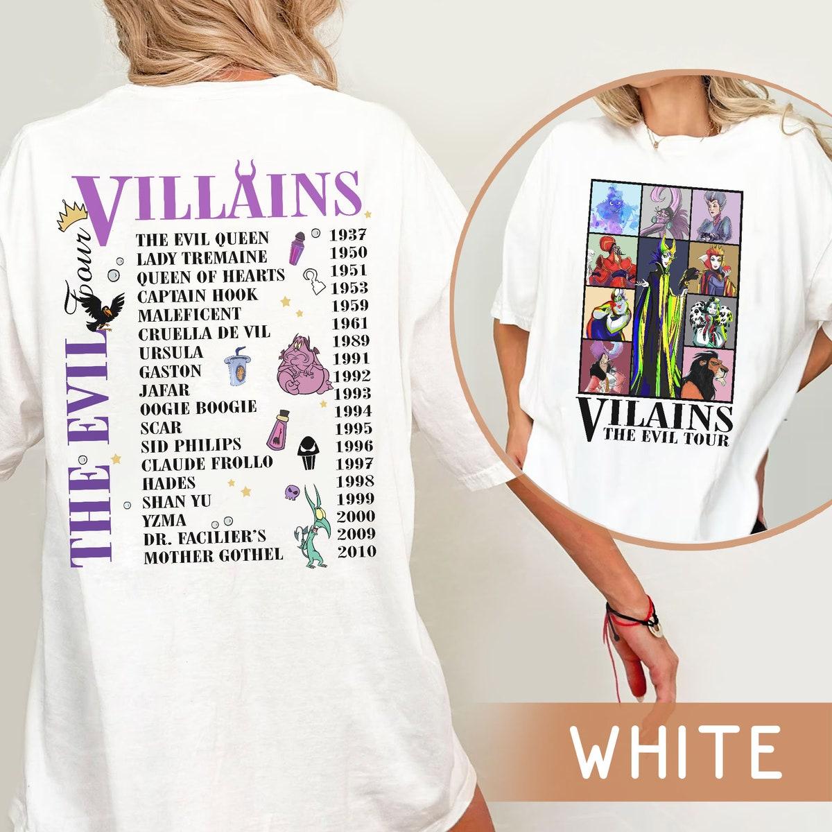 Villains The Eras Tour Maleficent Ursula Evil Queen Girl Shirt 4