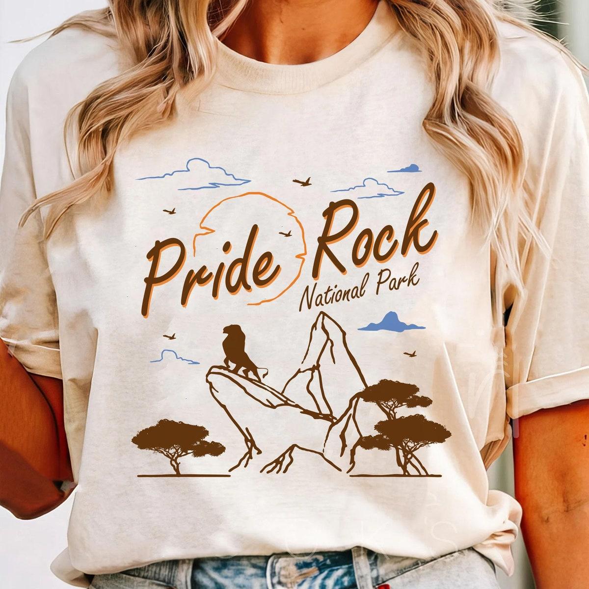 Vintage 80s Lion King Pride Rock National Park Distressed Shirt 1