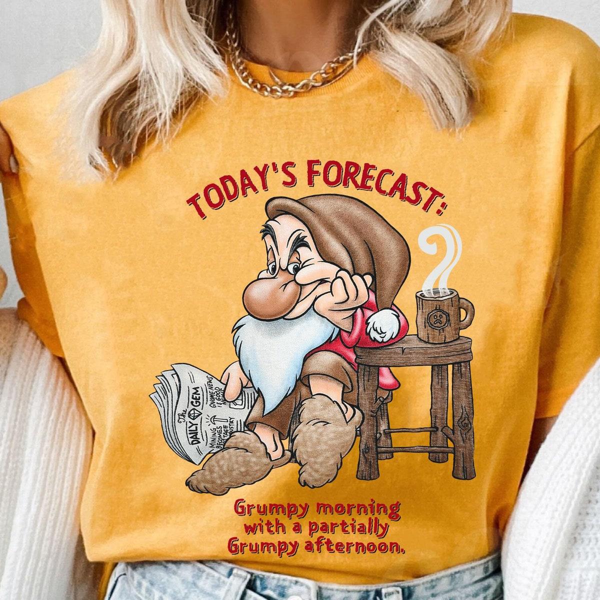 Vintage 90s Grumpy Today's Forecast Morning Afternoon Shirt 5