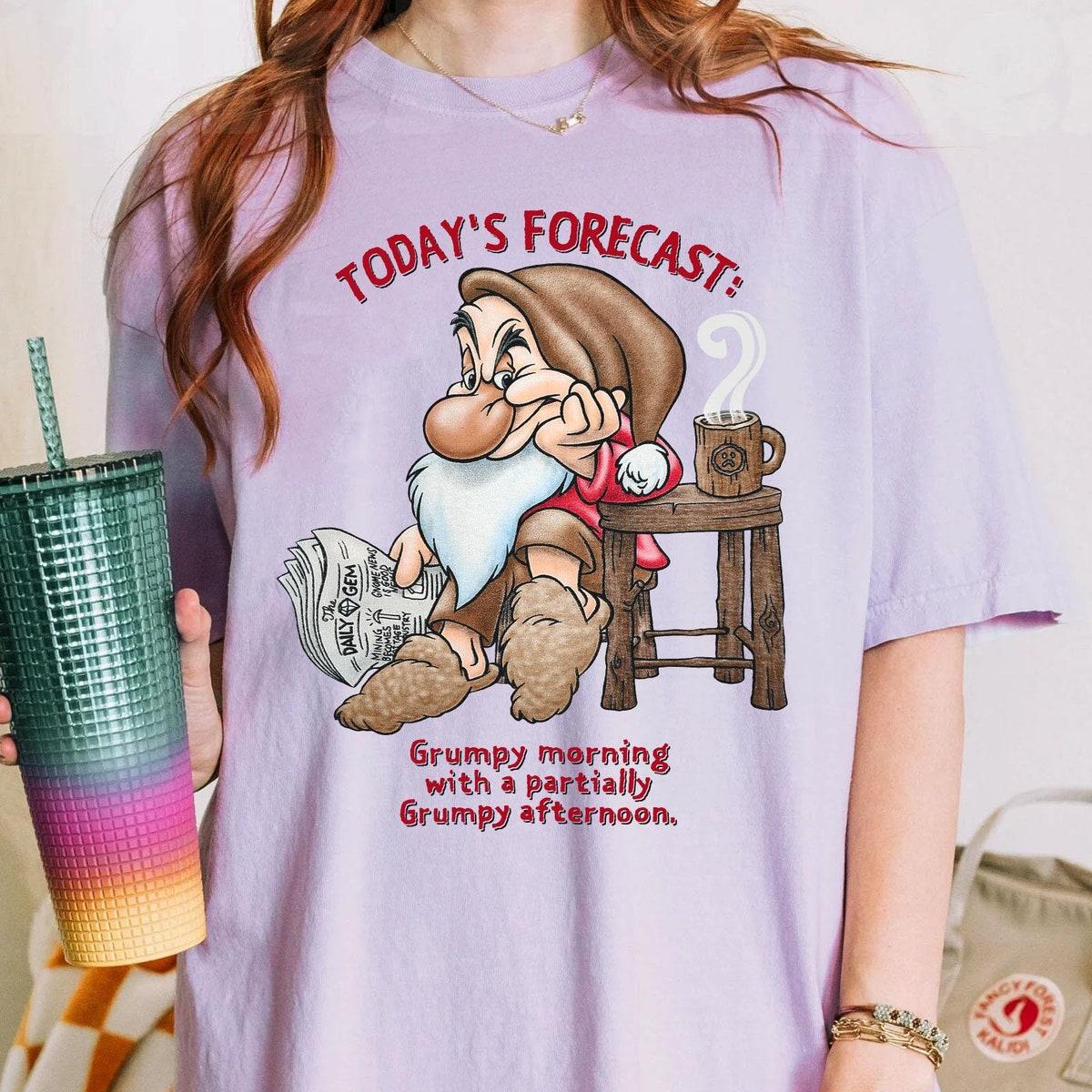 Vintage 90s Grumpy Today's Forecast Morning Afternoon Shirt 6