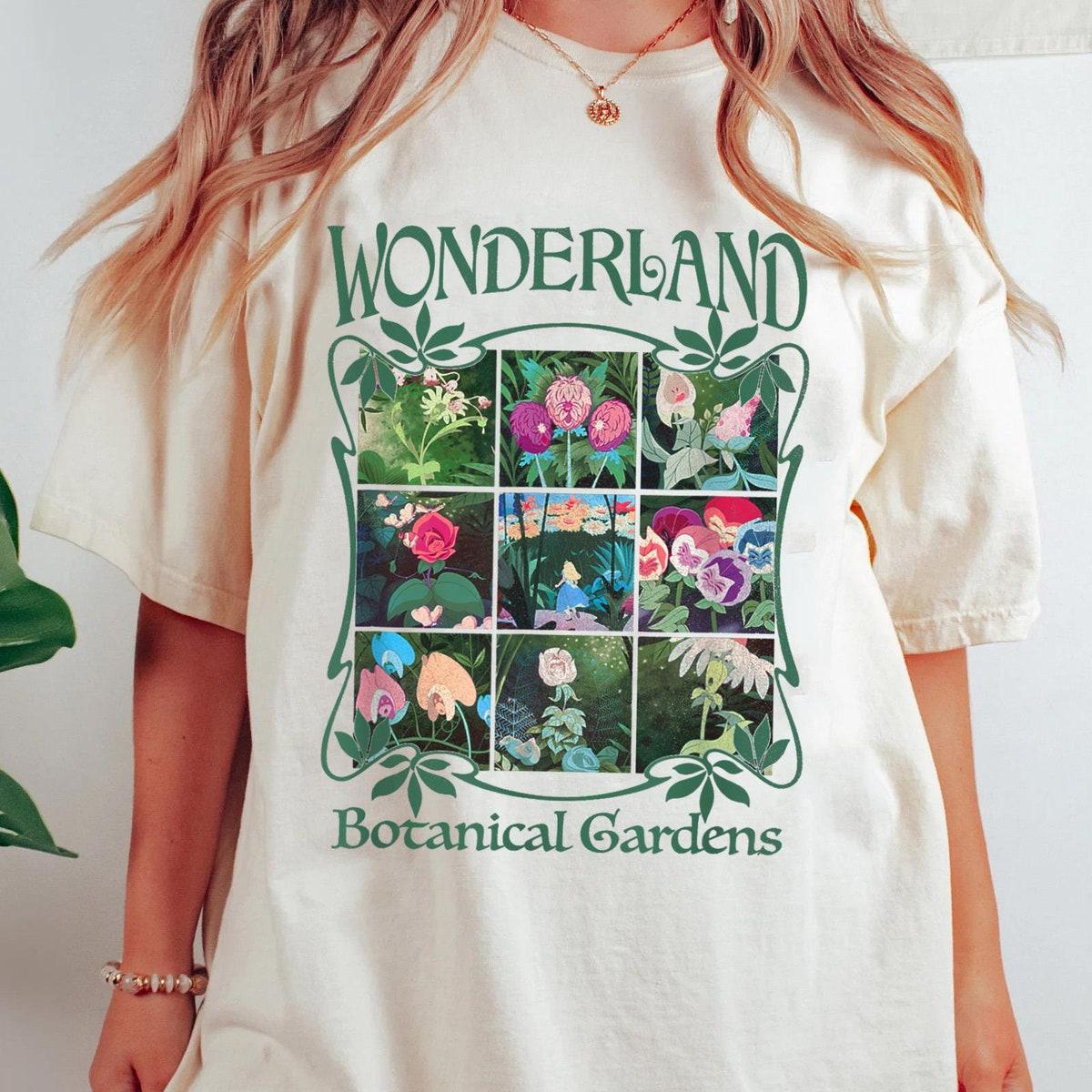 Vintage Alice In Wonder Disneyland Botanical Gardens Shirt 1