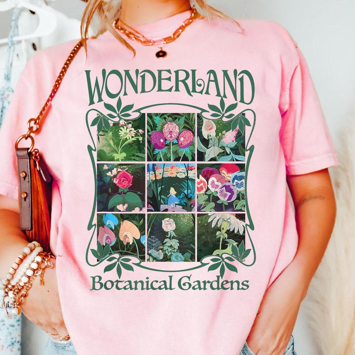 Vintage Alice In Wonder Disneyland Botanical Gardens Shirt 2