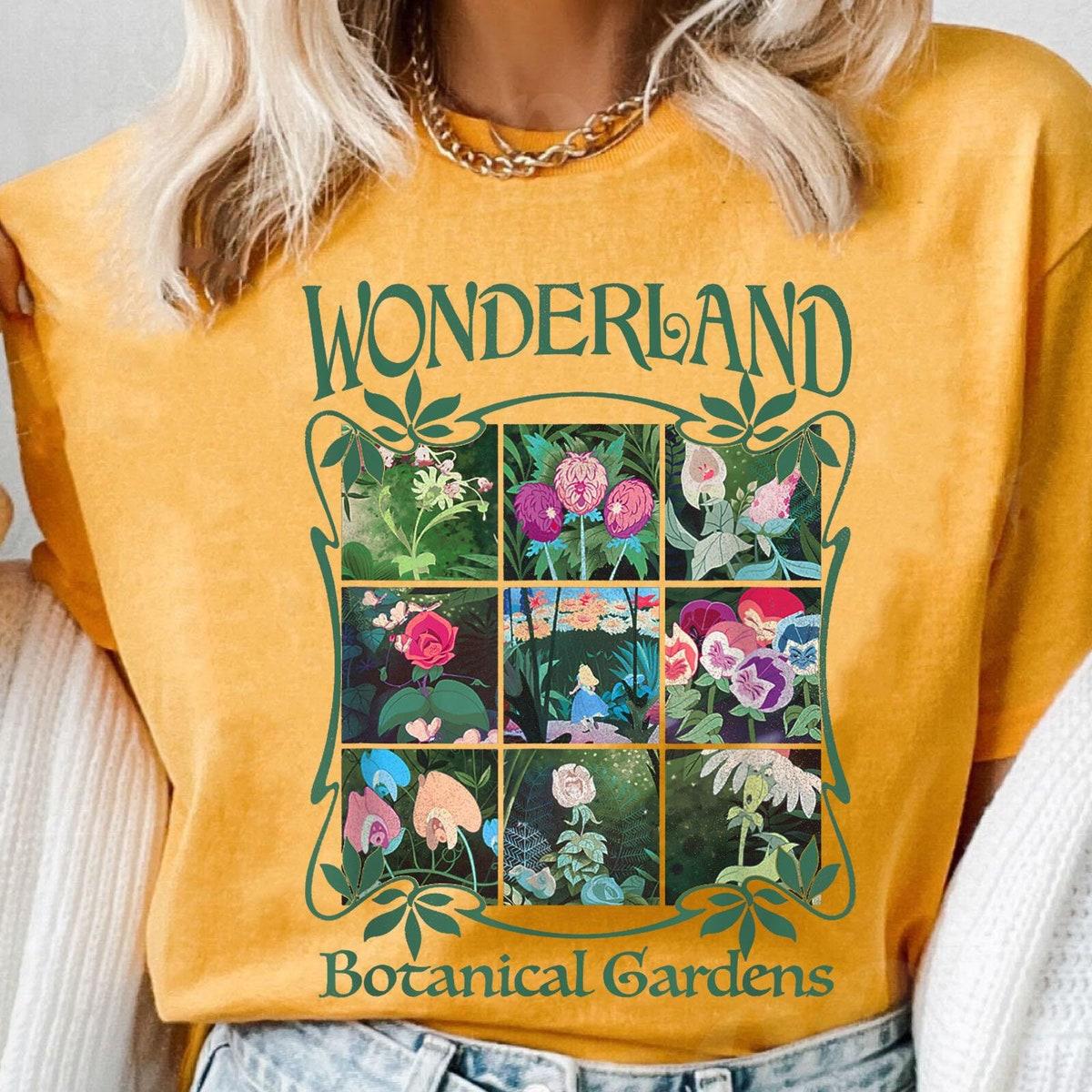 Vintage Alice In Wonder Disneyland Botanical Gardens Shirt 3