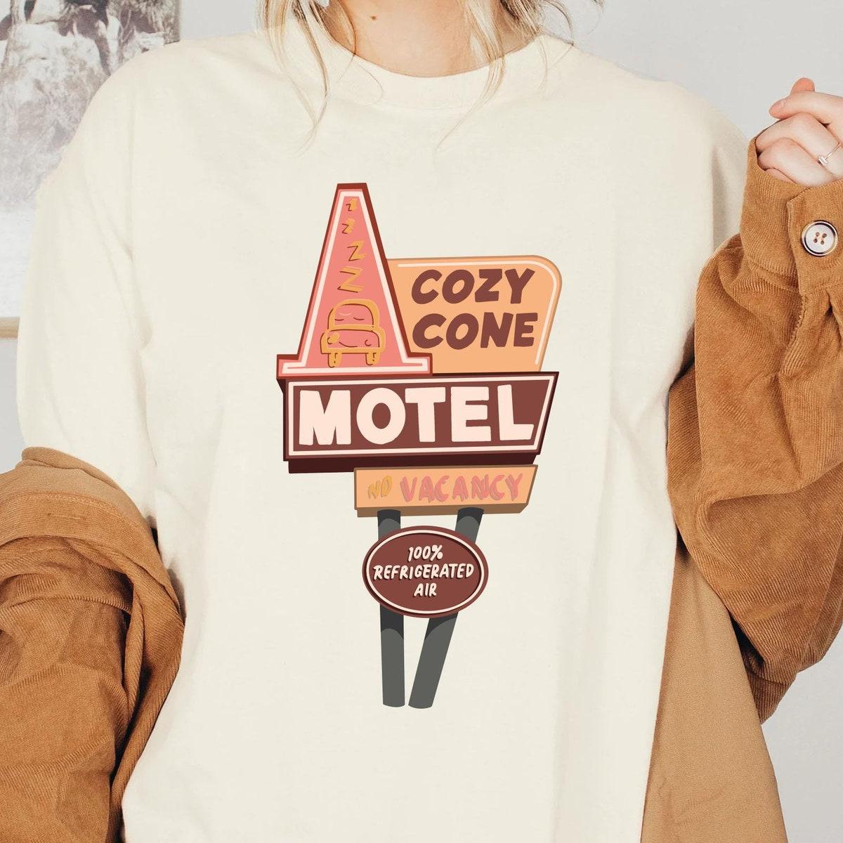 Vintage Cars Cozy Cone Motel No Vacancy Disney Cars Movie Shirt 1