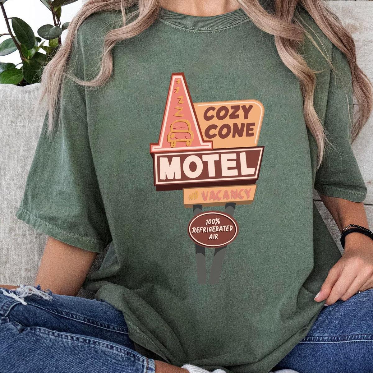 Vintage Cars Cozy Cone Motel No Vacancy Disney Cars Movie Shirt 2