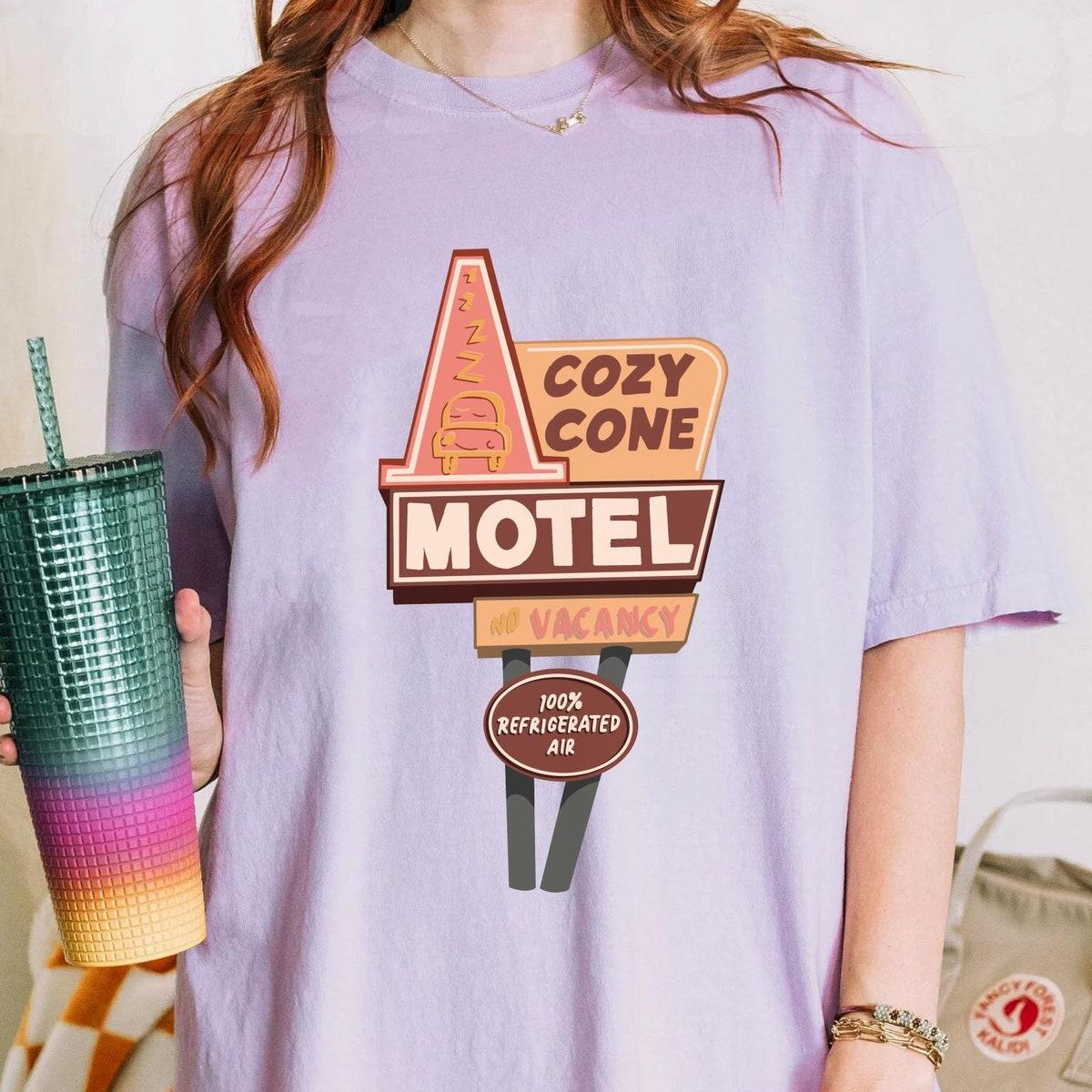 Vintage Cars Cozy Cone Motel No Vacancy Disney Cars Movie Shirt 3