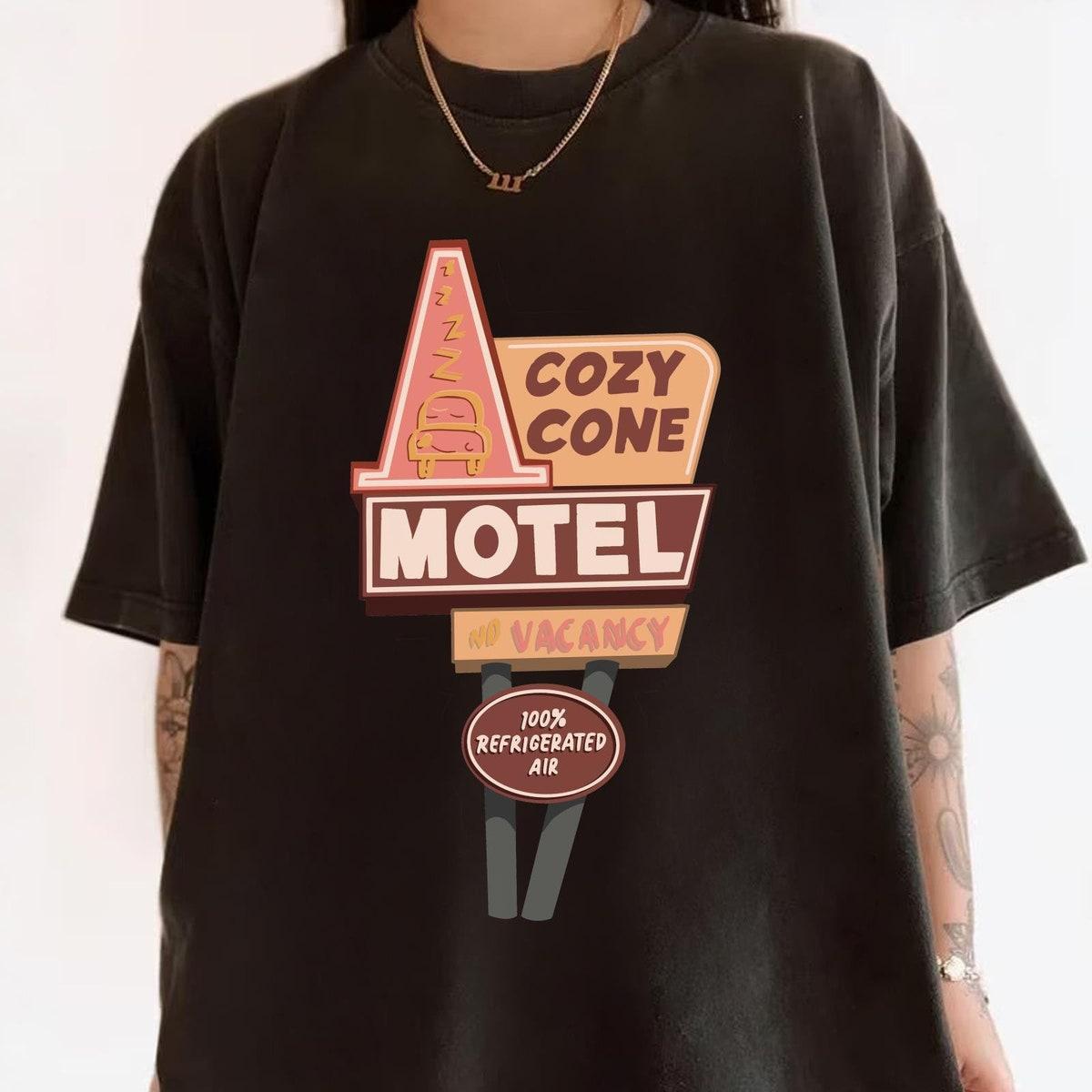 Vintage Cars Cozy Cone Motel No Vacancy Disney Cars Movie Shirt 4