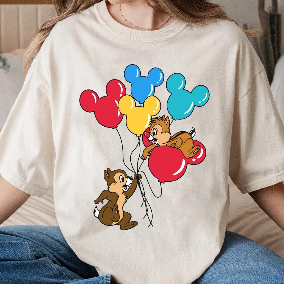 Vintage Chip N Dale Mickey Balloon Disney Friends Shirt 1